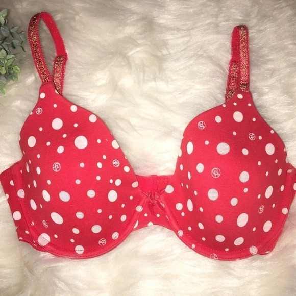 Victoria's Secret Other - VICTORIA’S SECRET Sz 32D Red Polka Dot Bra